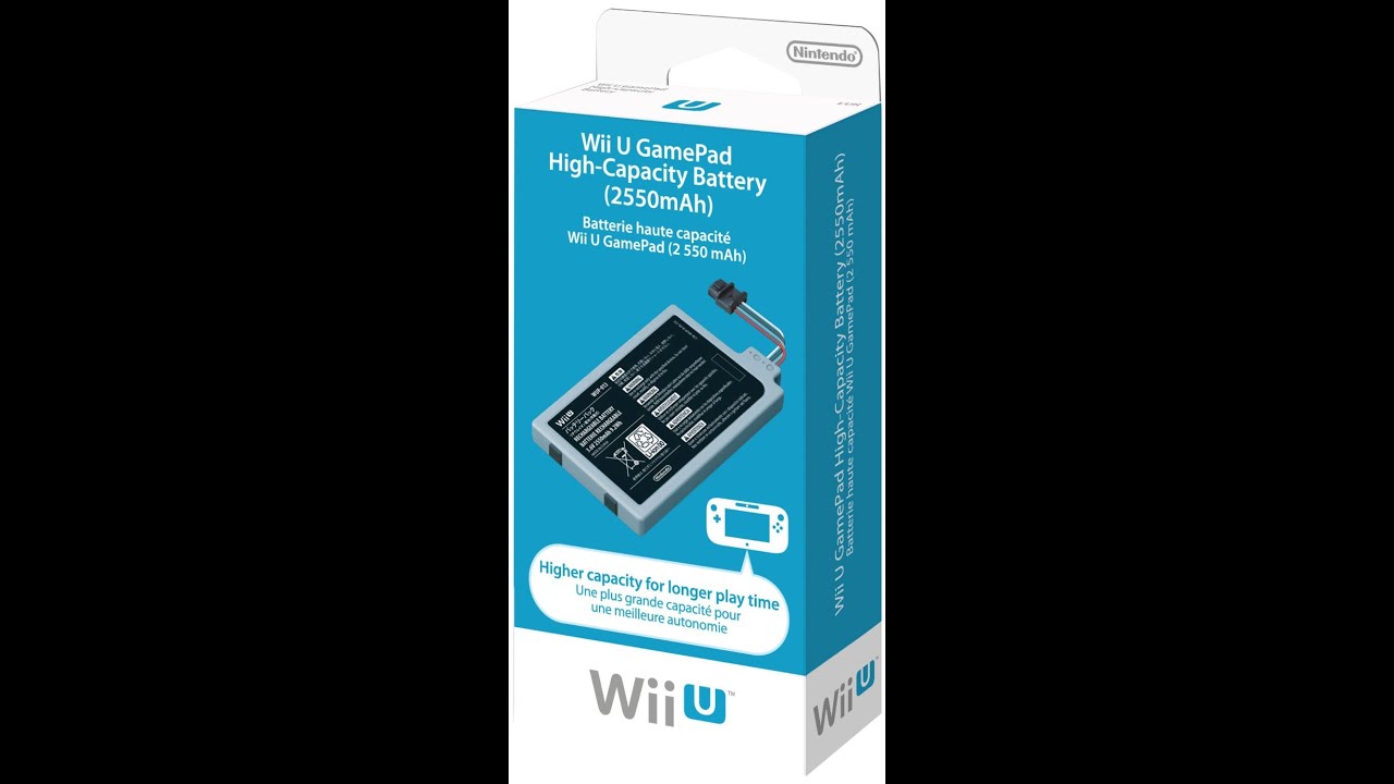 Установите в Nintendo WiiU аккумулятор большой емкости 2550 мАч для геймпада WiiU.