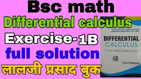 differential calculus exercise 1B full solution from Lalji Prasad book #vishal_jihuli #brabu