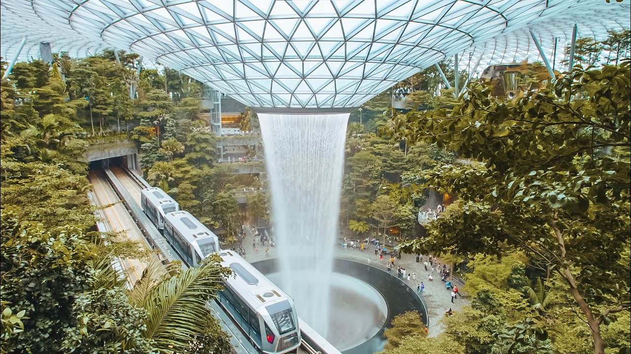 Singapore, Singapura | Aeroporto de K Jewel Changi | Caminhada no Aeroporto 4K