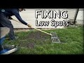 Fixing LOW SPOTS In My Lawn + BONUS FOOTAGE "The River"