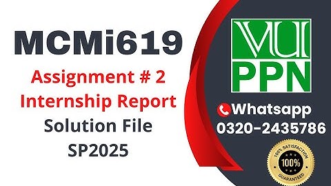 MCMI619 Assignment 2 solution 2025 Internship Report #mcmi619 #internship #assignment