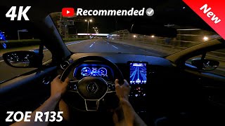 RENAULT ZOE Intens 2021 - NIGHT POV test drive & full review in 4K | LED Headlights test