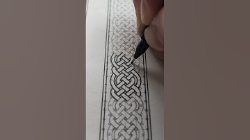 A quick look at how to draw this Celtic knot #art #drawing #celticknot #relaxing