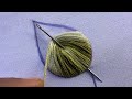 Very elegant leaf design hand embroidery|hand embroidery tutorial|how to start hand embroidery