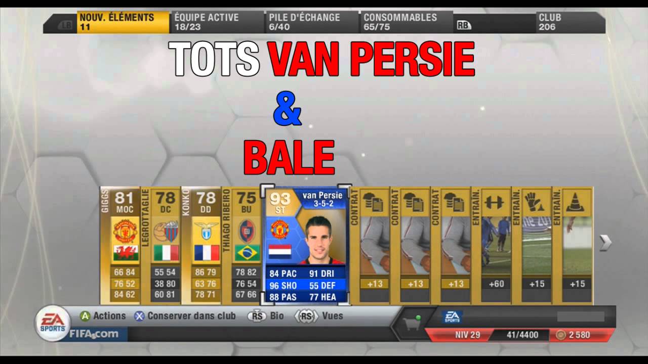 FUT 13 TOTS BALE & VAN PERSIE IN SAME PACK !!!!!!!