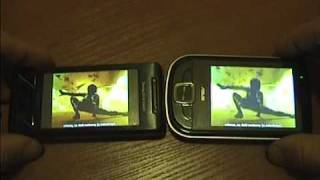 Asus P565 vs Xperia X1 divx 320x240 + subtitles,  benchmark