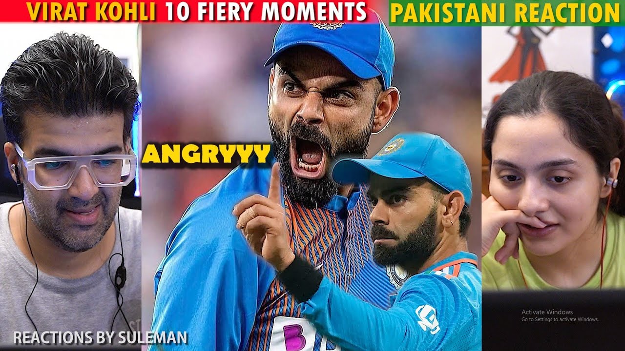 Pakistani Couple Reacts To Top 10 Fiery Moments Of Virat Kohli | The Aggressive Side Of Virat Kohli