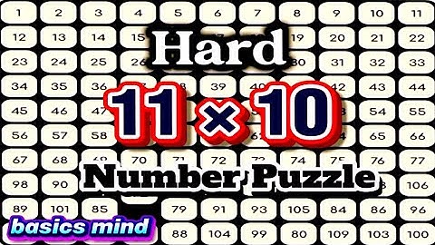 Using the 11x10 number puzzle is a great way to stimulate the mind