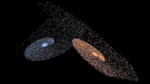 When Galaxies Collide: 3D Simulation of the Milky Way–Andromeda Merger