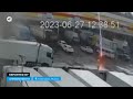 A person is struck by lightning in Krasnodar, Russia.