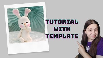How to make a fondant rabbit cake topper - Tutorial fondant BUNNY figurine with PRINTABLE TEMPLATES