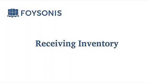 Receiving  in Foysonis WMS