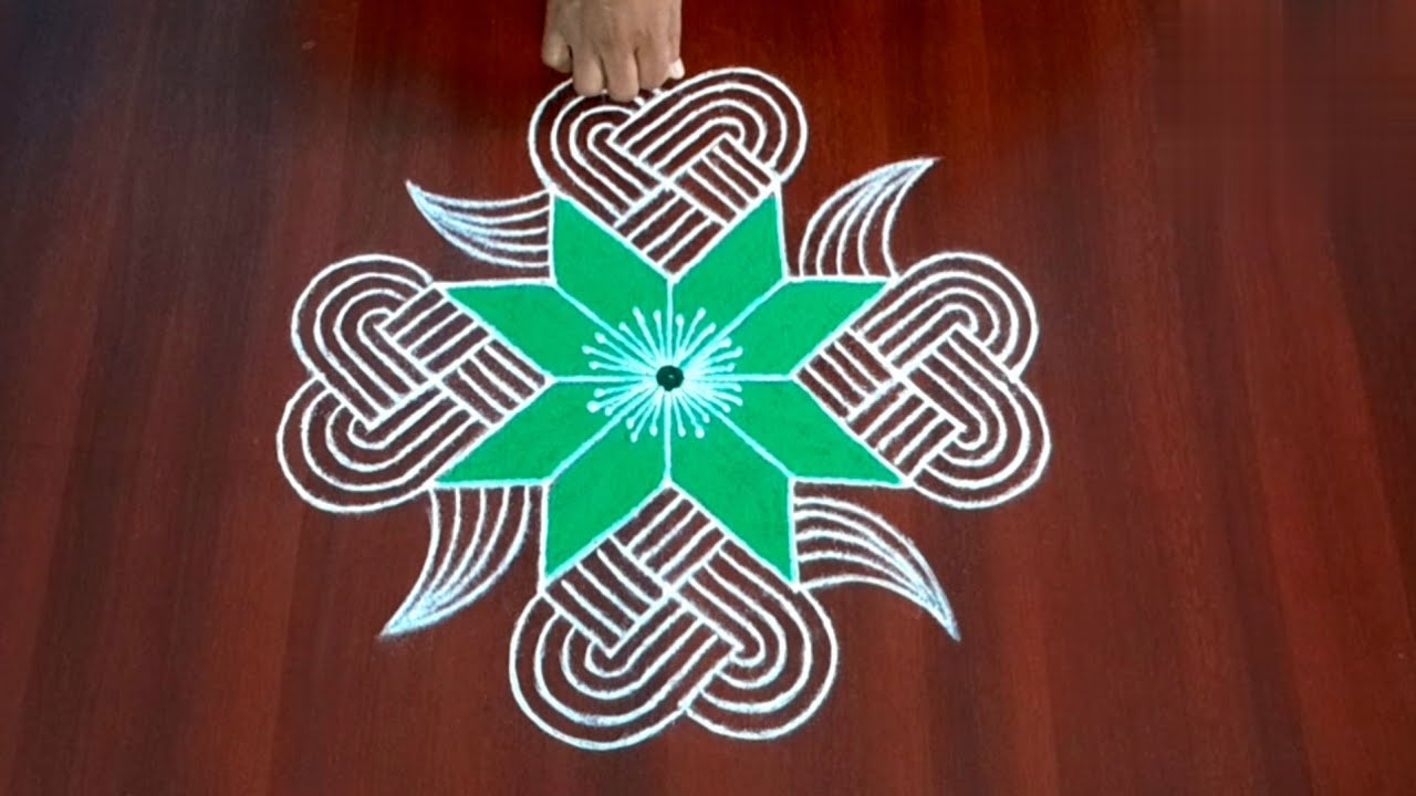 7 dots beautiful margazhi matham padi kolam # easy rangoli # muggulu # simple rangoli # rangoli