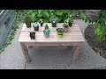 Make a garden plant table