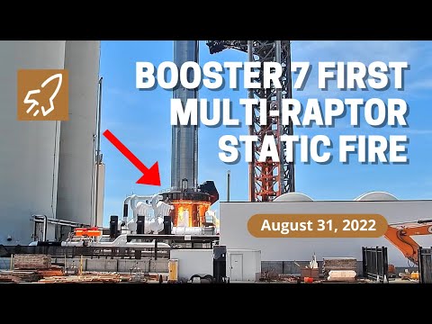 Boost 7 Multi Raptor Static Fire - Four Camera View