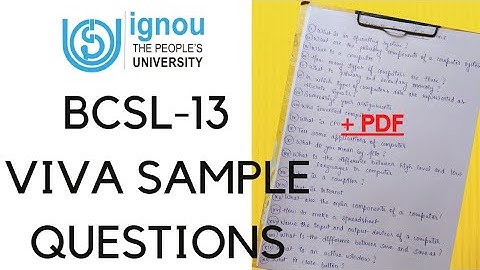 BCSL-13 sample viva question || ignou || BCA