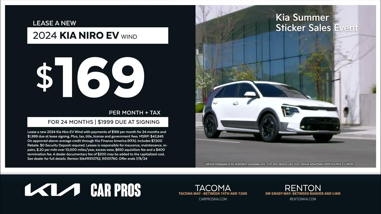 Car Pros Kia Tacoma - New 2024 Kia Niro EV - June 2024 - YouTube