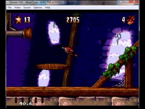 Acrobat 2 GamePlay (Sega genesis- Emulador Fusión)