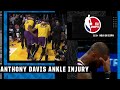 Anthony Davis had to be carried off of the court after an apparent ankle injury 🥺 | NBA on ESPN