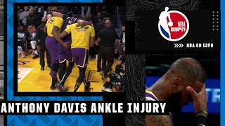 Anthony Davis had to be carried off of the court after an apparent ankle injury 🥺 | NBA on ESPN Anthony Davis had to be carried off of the court after an apparent ankle injury 🥺 | NBA on ESPN
