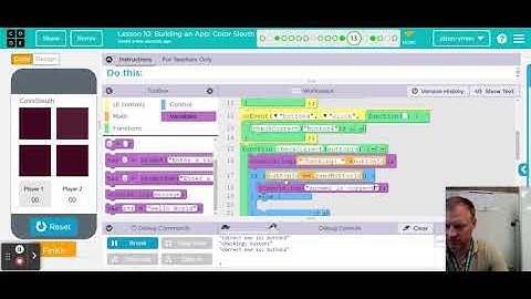 Code.org - Event-Driven Programming in App Lab: Building an App: Color Sleuth #13