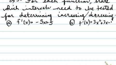 MCV 4.1 Increasing and Decreasing Functions