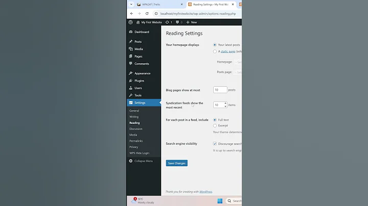 Set Static Front Page in WordPress. Display a Custom Home Page