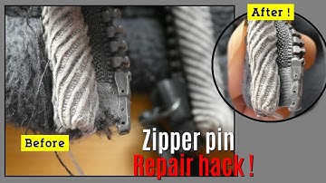 How to Fix a Broken Zipper Pin Quickly and Easily | DIY Zipper Repair Hack Tutorial
