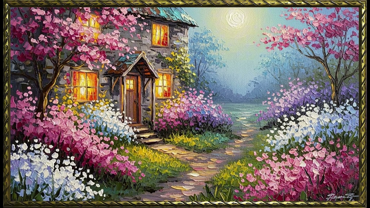 A Touch of Spring Elegance| Dreamy Spring Floral Art for Frame TV | 4K Screensaver