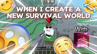 When I Create A New SURVIVAL World with😈||Minecraft Bangla ||EnDenzzer