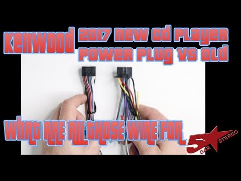 Kenwoods new CD plays power plug is different! Where do all those wire go?
