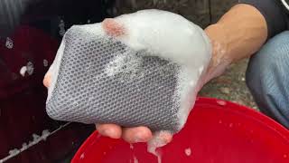Lucullan 3 Color Microfiber Bug Sponge For Car Washing Ultra Soft Mesh screenshot 4