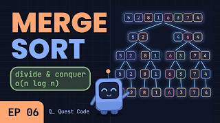 How Merge Sort Works: O(N log N) in 2 Minutes | Algorithms Ep 06