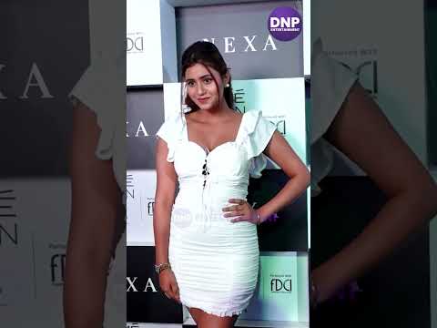 Anjali Arora spotted in an all white basic dress at Lakme Fashion Week || DNP ENTERTAINMENT