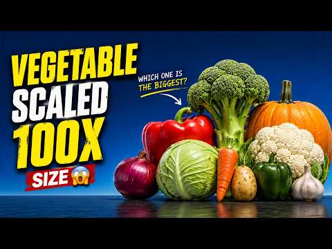 What If Vegetables Were 100x Bigger (Size Comparison)