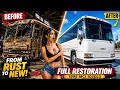 ASMR Bus Restoration! 1995 MCI 102DL3 Full Restoration from Abandoned State to Looking New
