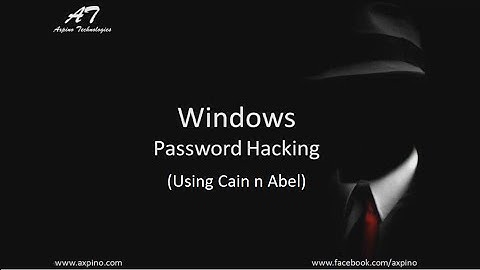 How to Hack Windows Password Using Cain n Abel (Windows XP)