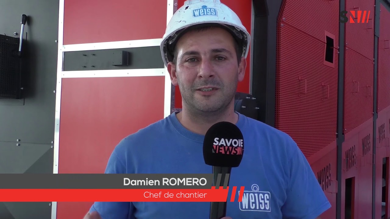 Albertville : chantier de la chaufferie bois energie