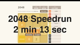 2048 Speedrun 2 min 13 sec