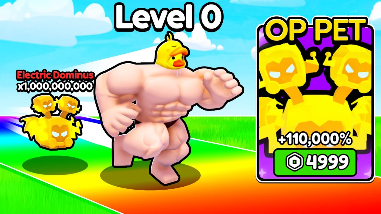 Starting Over as NOOB with BEST Dominus Pet in Roblox Gym Training!