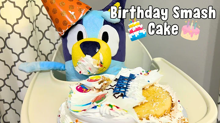 Baby Bluey Birthday Smash Cake and Muddy Mess | Baby Bluey Plush Birthday Surprise!