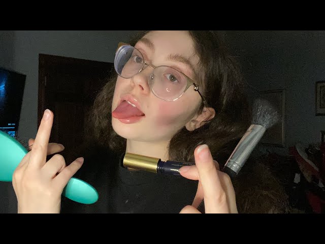 ASMR fast and aggressive toxic friend does your hair and makeup (makeup roleplay) (fast ASMR)