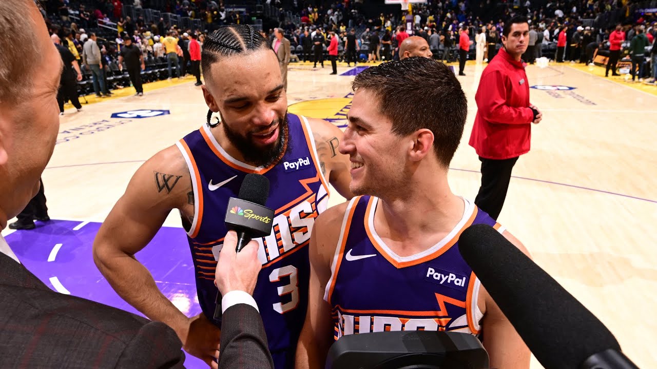 Collin Gillespie Postgame Interview crashed by Dillon Brooks | Phoenix Suns | 12-1-25