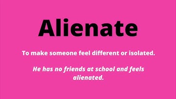 Learn English Vocabulary - Alienate
