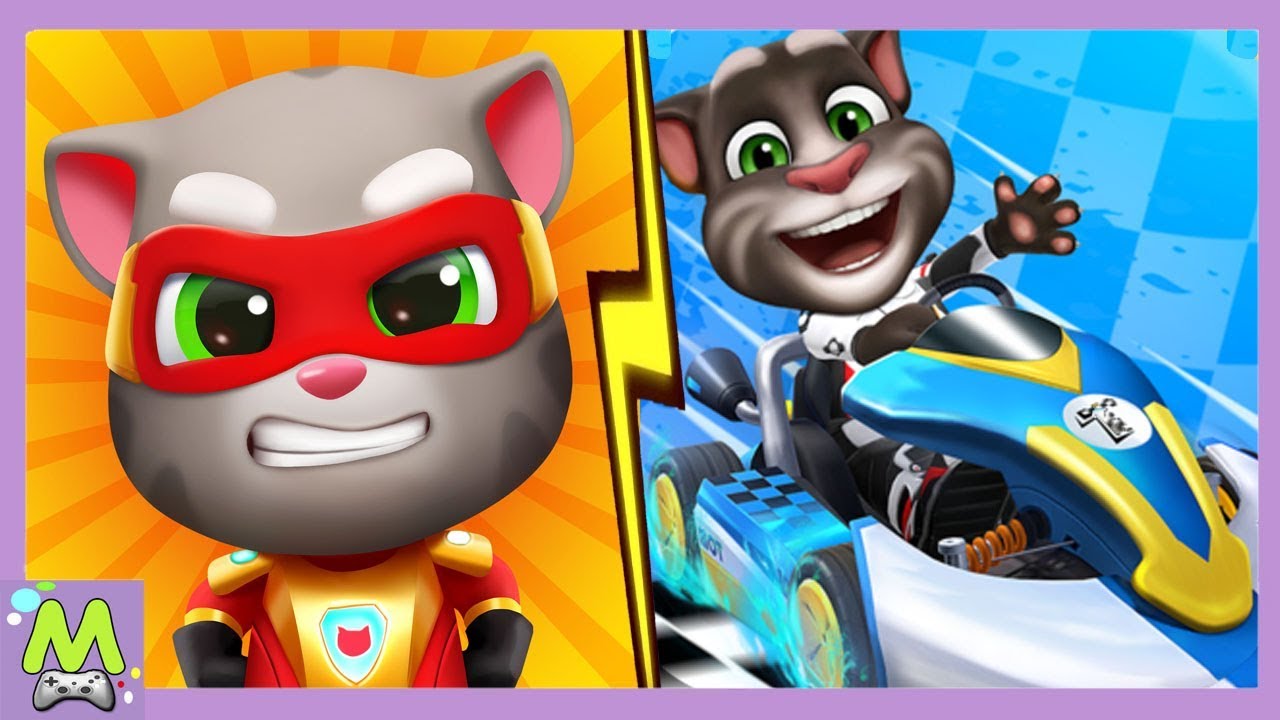 Игры том п. Говорящий том гонка на время. Talking Tom Karting на машинах мод много денег. Tom vs Felix.