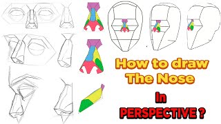 How to draw the Nose - (In Perspective)