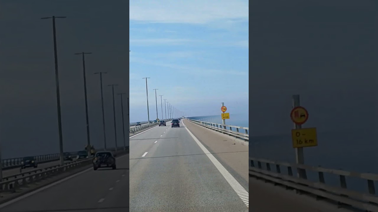 The start of Oresundsbroen Bridge in Sweden 