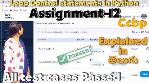 Assignment 12 loop control statements in python|| ccbp|| Nxtwave assignments...