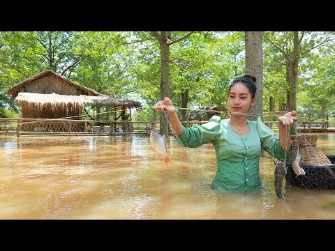 Cooking traditional food and grilled fish in my homeland