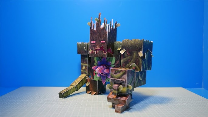 Pixel Papercraft - Heart Of Ender with Light Effect (Minecraft